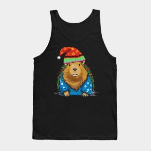 Capybara Christmas Tank Top